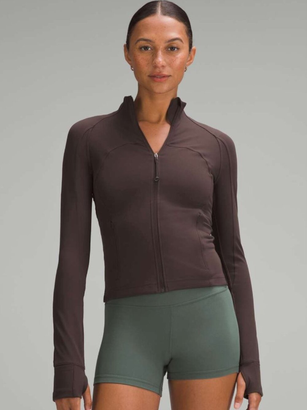 Lululemon Define Cropped Jacket Nulu in Espresso Brown, Size 4